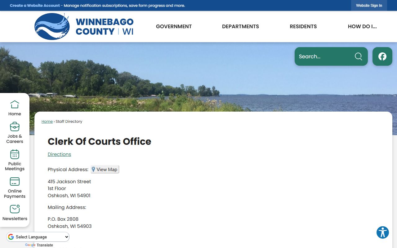 Oshkosh Traffic Court Records county official directory