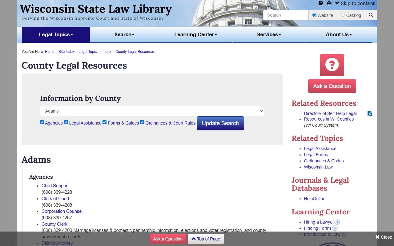 Adams County Traffic Court Records legal resources image
