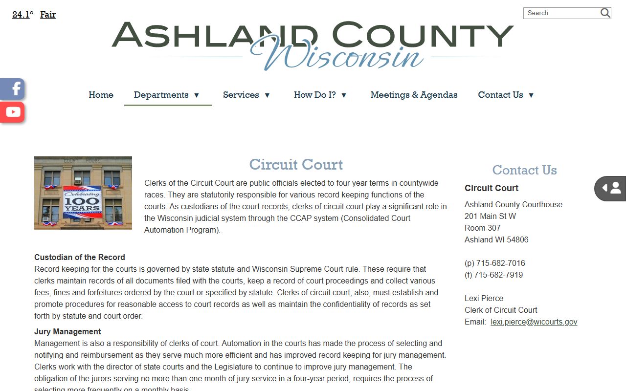 Ashland County Traffic Court Records circuit court image