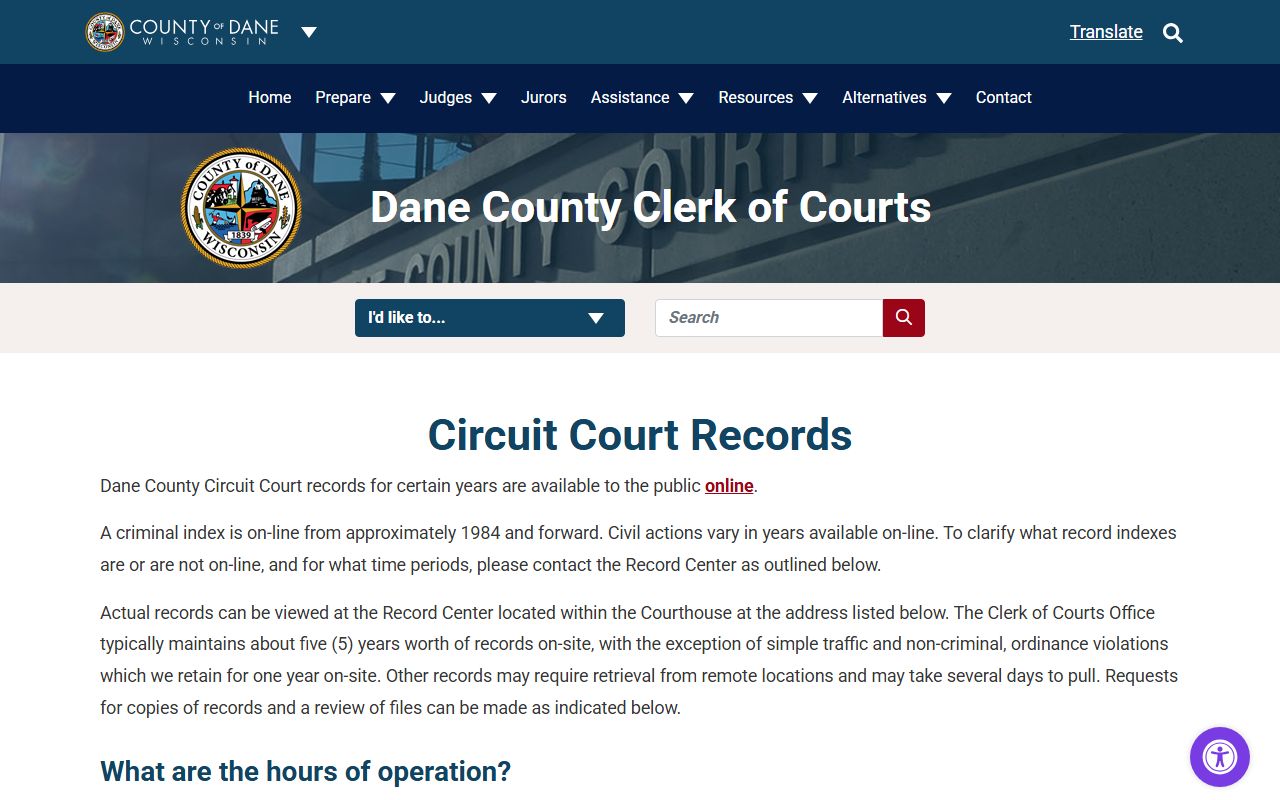 Dane County Traffic Court Records courthouse records office