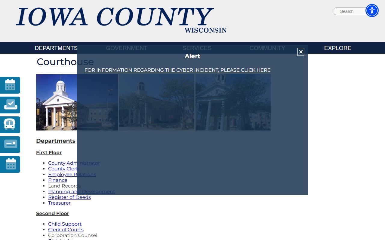 Iowa County Traffic Court Records courthouse