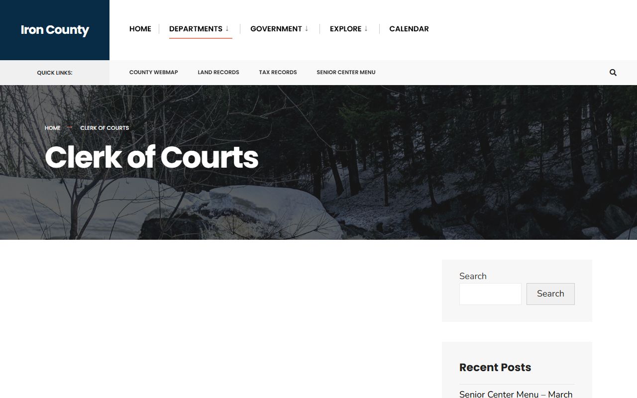 Iron County Traffic Court Records clerk office