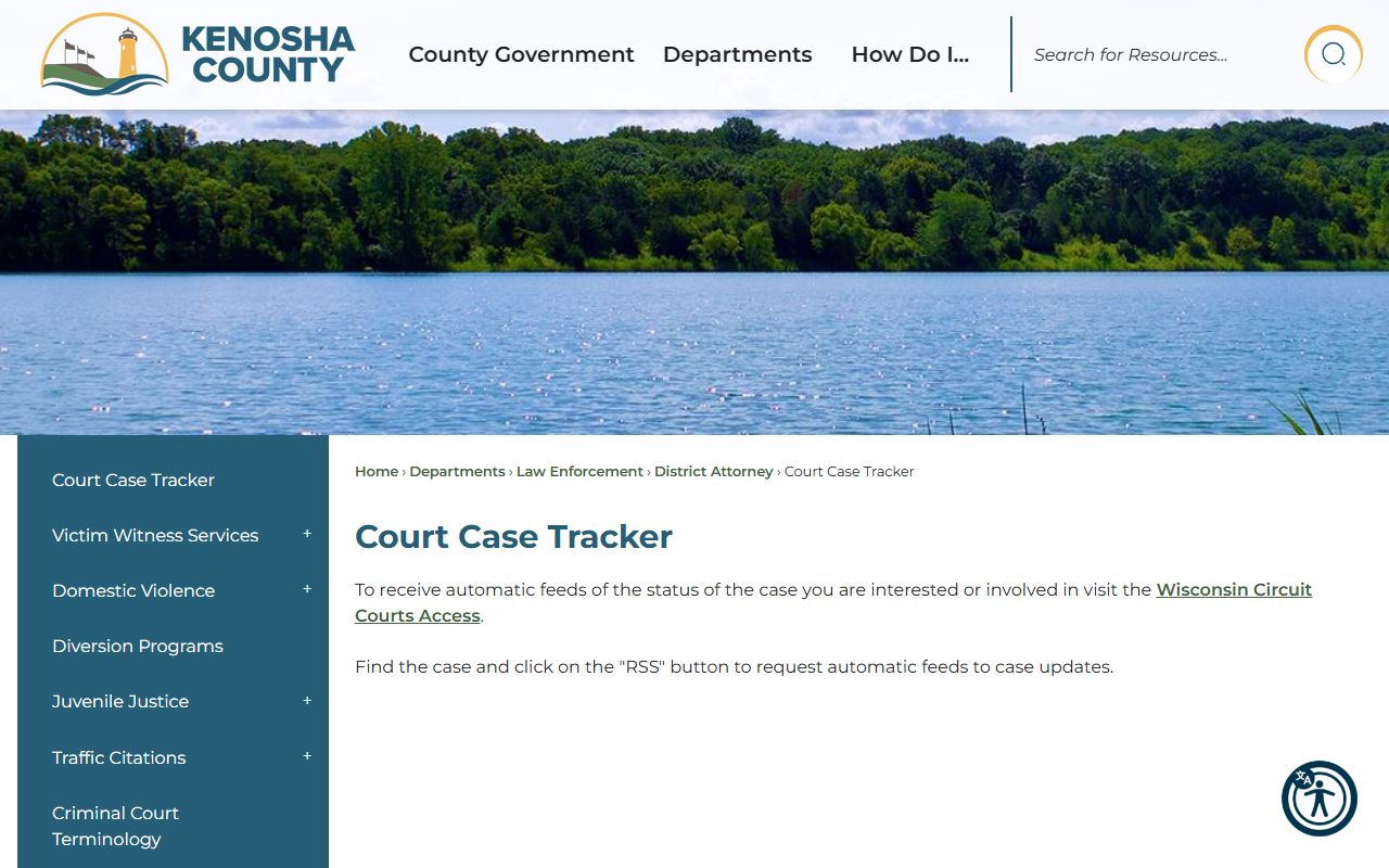Kenosha County Traffic Court Records court case tracker